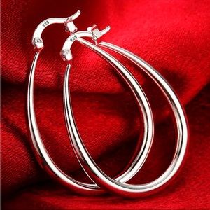 3. NEW 25 Sterling Silver Circle Big Hoop Earrings